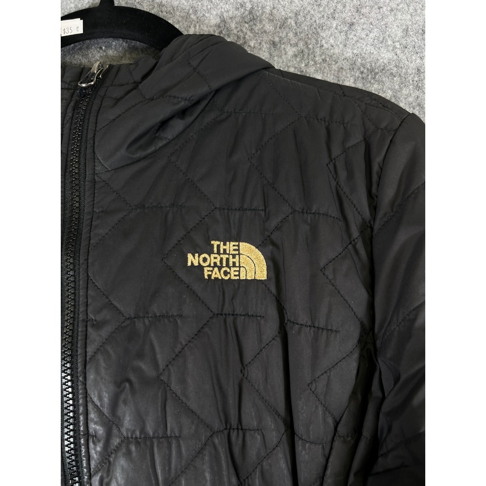 The North Face Womens Black Insulated Hooded Parka Jacket Quilted Full Zip Large - Picture 6 of 11